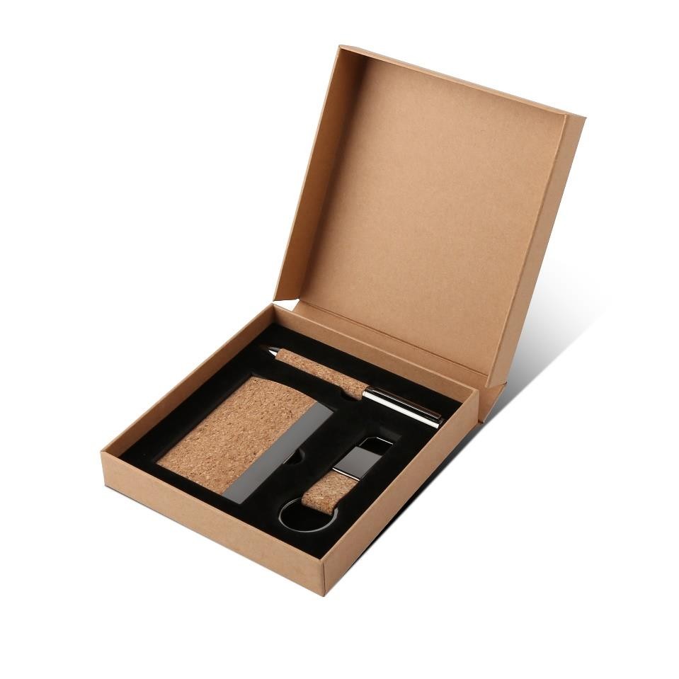 Coffret 3pcs stylo porte carte visite et porte clé