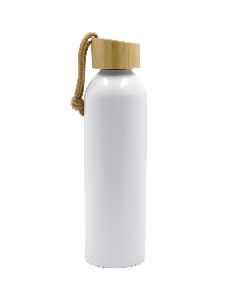 Gourde en inox avec couvercle en bois 450ml
