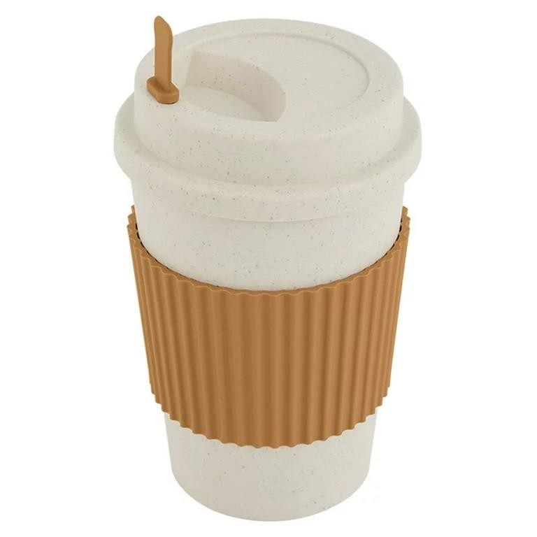 Mug Eco plastique recyclé avec bande anti-brulure zigzag 350ml