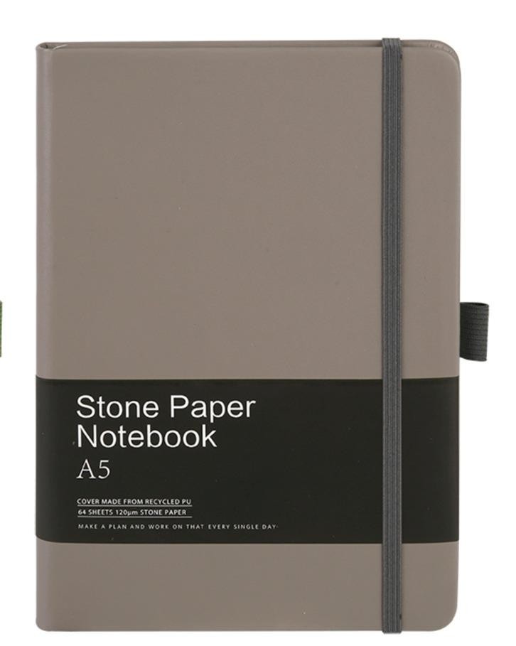 Bloc note A5 elastique paper stone