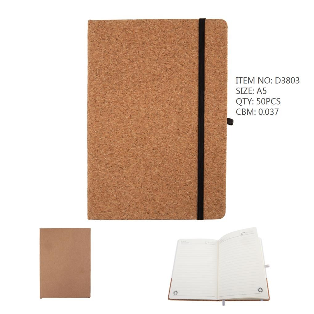 Bloc note élastique liège A5