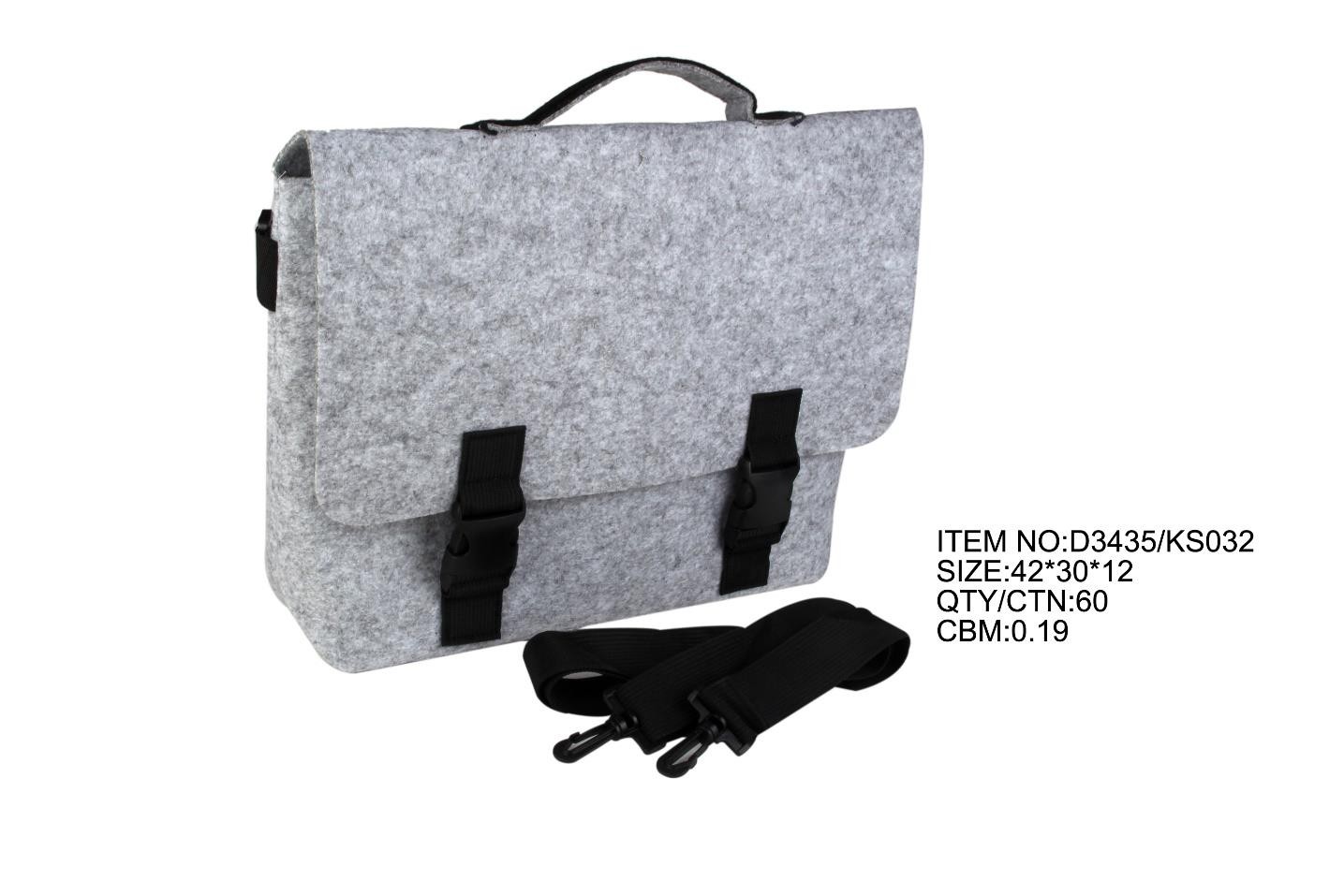 CARTABLE EN FEUTRINE RECYCLABLE 42X30X12CM