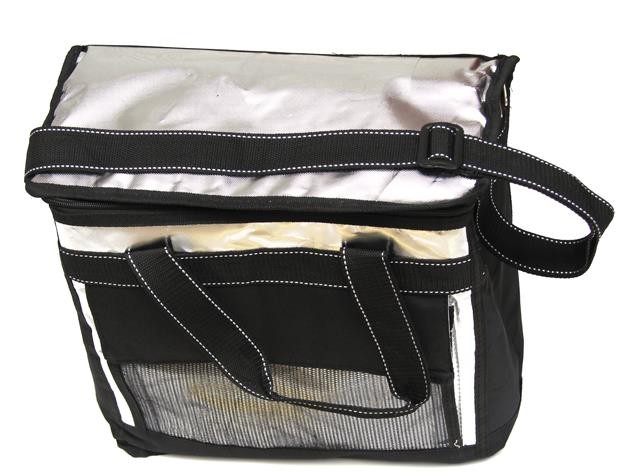 SAC ISOTHERME ALUMINIUM AVEC INTERIEUR POCHETTE PLASTIQUE 39X19X30CM