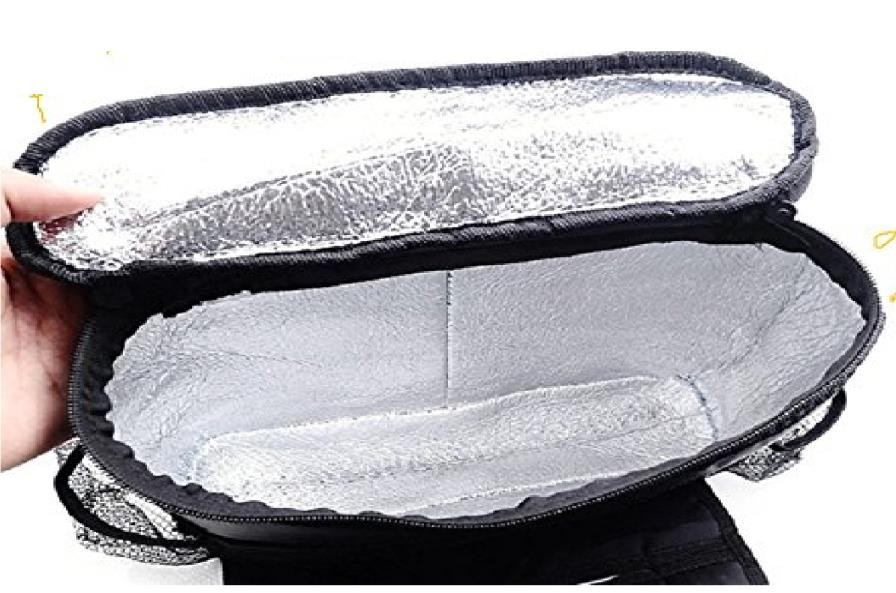 SAC ISOTHERME ALUMINIUM AVEC INTERIEUR POCHETTE PLASTIQUE 39X19X30CM