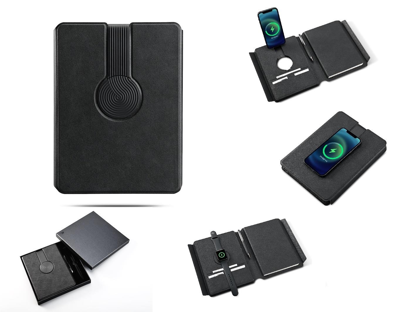 Bloc note A5 Powerbank 5000mah et chargeur de montre Wireless
