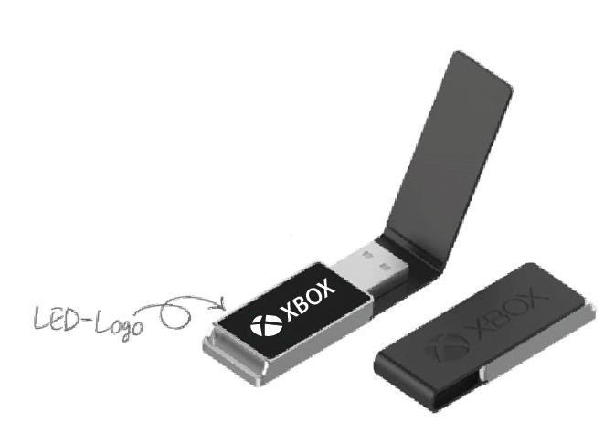 USB MOUSQUETON SIMILI LUMINEUX 32GO