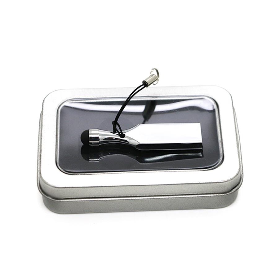 USB MÉTAL CHROME AVEC TACTILE 32GO