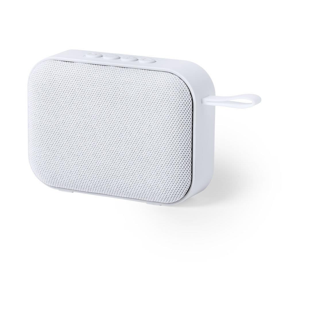 HAUT PARLEUR RECTANGULAIRE BLANC BLUETOOTH ET RADIO FM