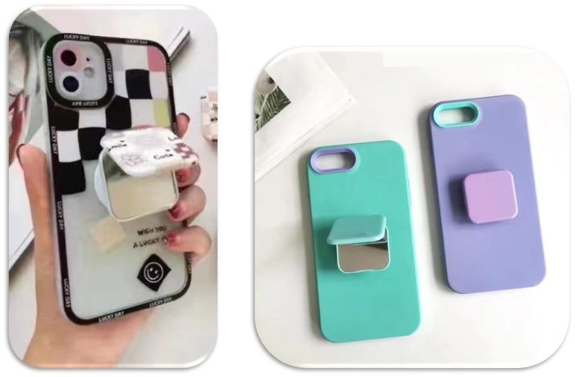 SUPPORT TÉLÉPHONE I-RING AVEC MIROIR PLIABLE