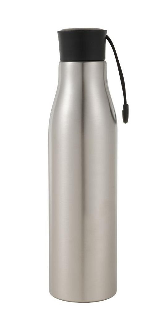 Thermos inox gris 500ml avec couvercle noir