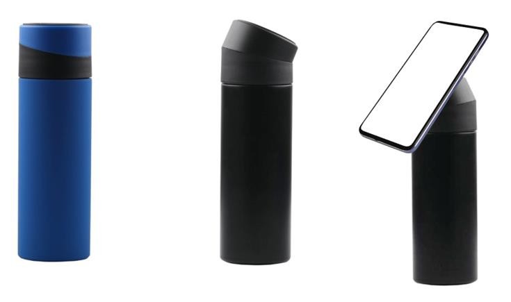 Thermos inox métallique 400ML avec support tél