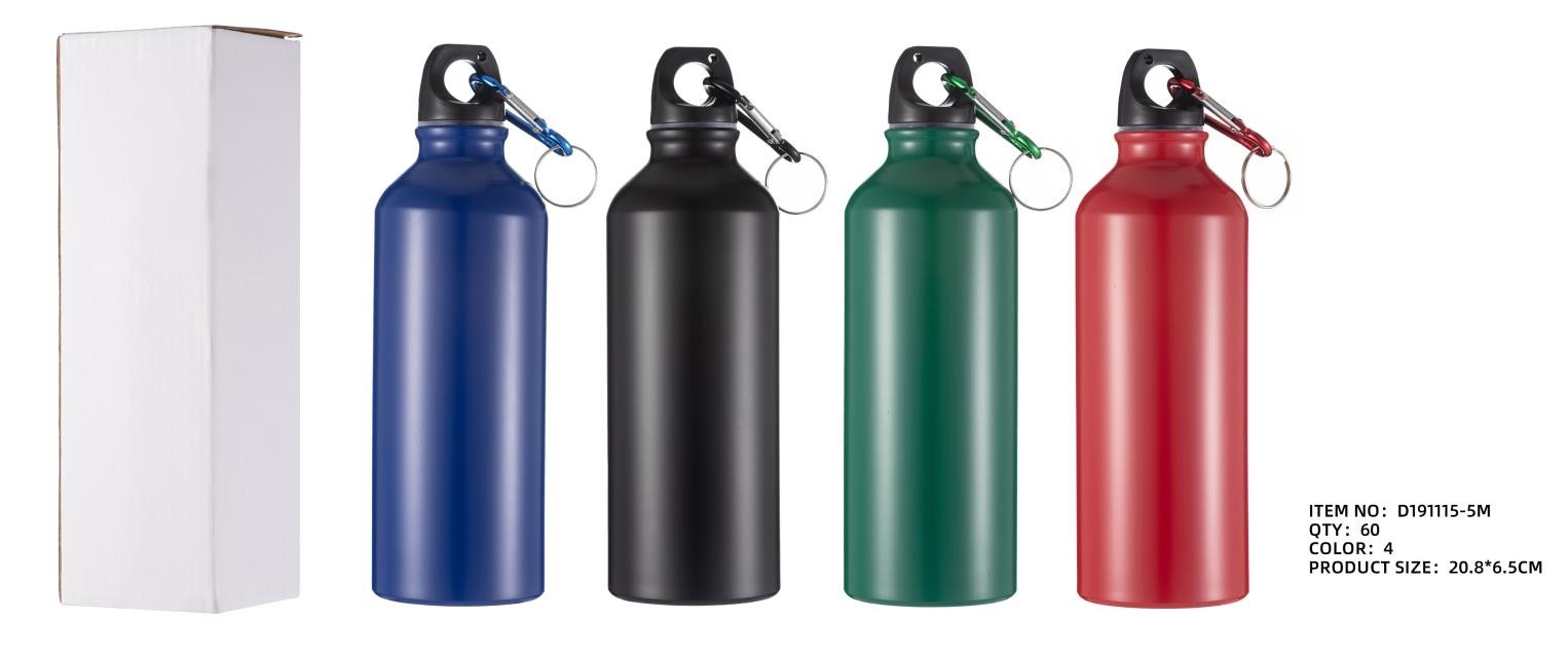 Gourde en inox 500ml avec mousqueton semi mat