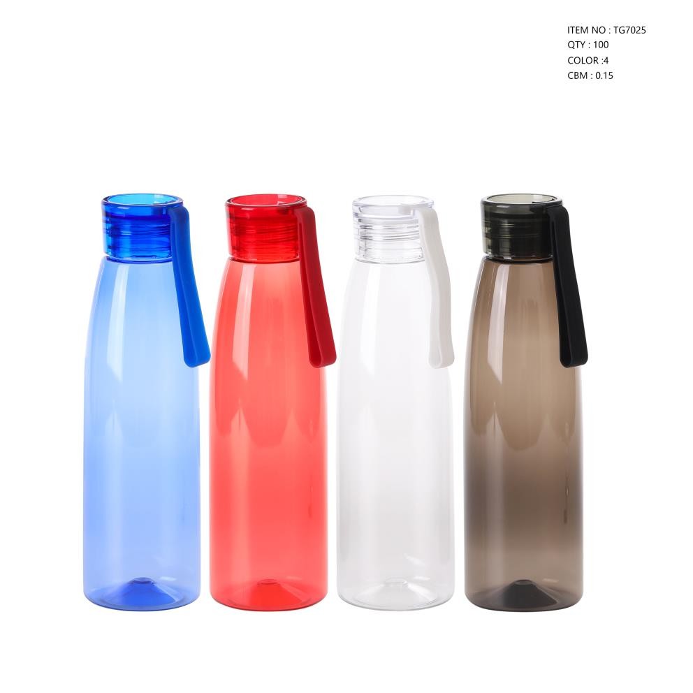 Gourde en plastique avec anse en silicone