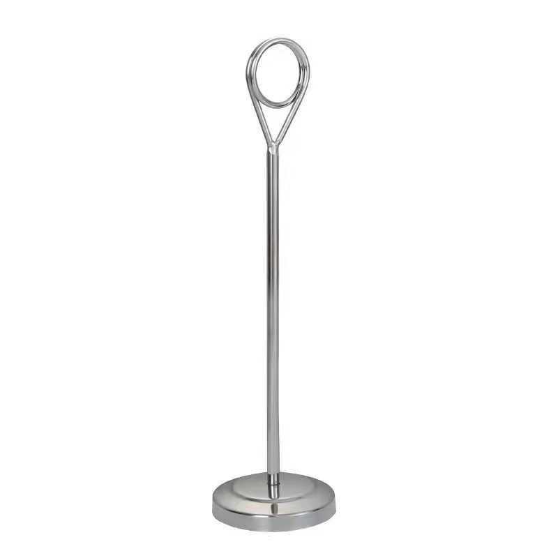 Porte memo numéro de table métal sur pied argenté/Dorée 30cm