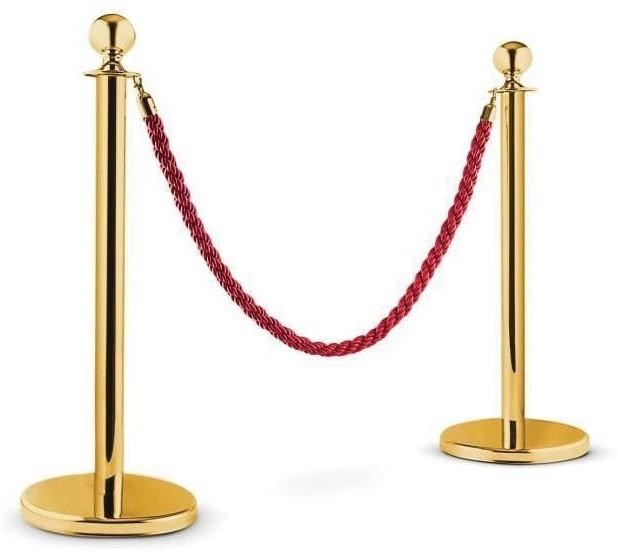 POTELET ROYAL LAITONNÉ DÉMONTABLE FOURNI AVEC UN CORDON TORSADÉ Dimensions: 150 CM