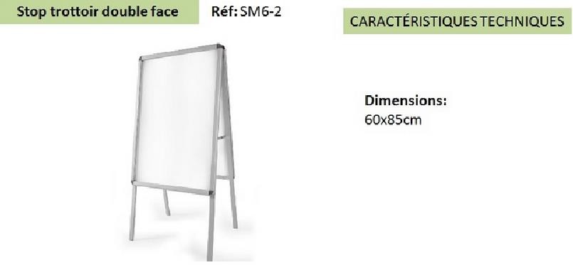 STOP TROTTOIR DOUBLE FACE 60X85CM