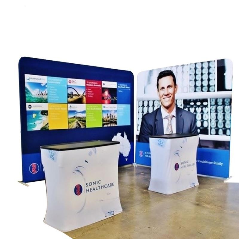 Comptoir d'accueil pliable lumineux 40x90cm