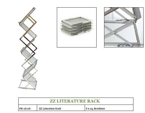 Porte brochure zigzag