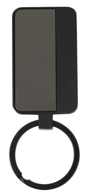 porte clé rectangulaire plaque  métallique gun