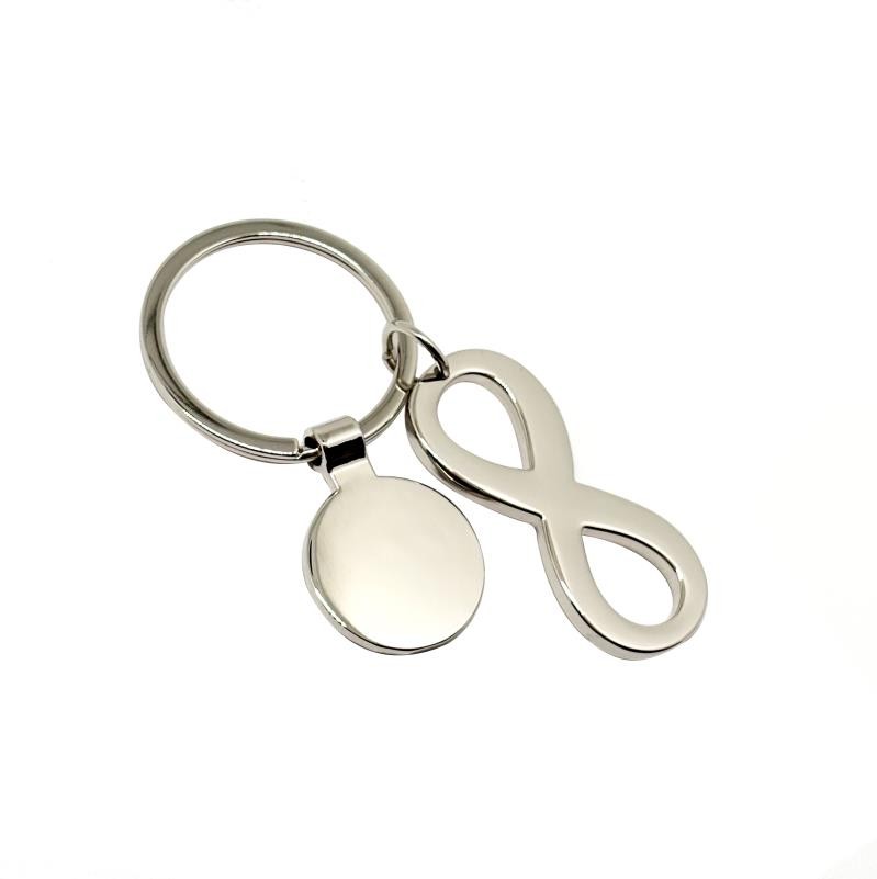 Porte clé métal carré