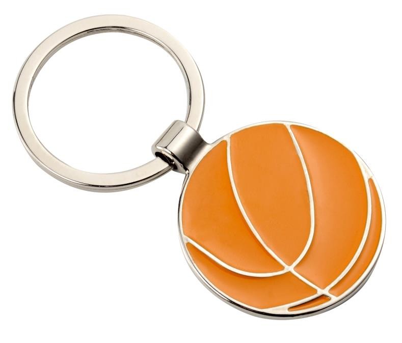 Porte clé métallique ballon de basket