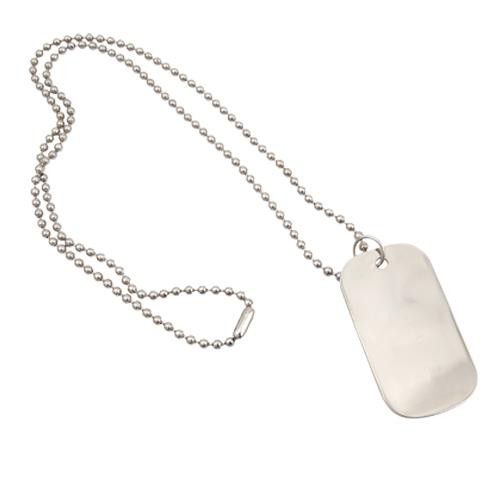 Pendentif CHAINE PLAQUE en métal