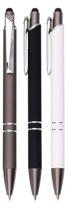 Stylo metal tactile mat 2 anneaux