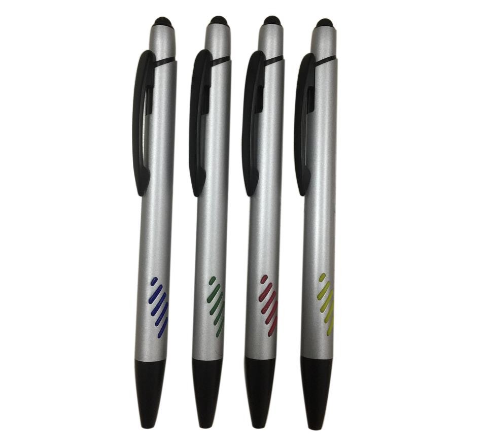 Stylo Métal Tactile Rendu Gravure Coloré