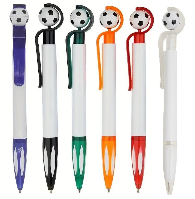 Stylo plastique ballon de foot rotatif