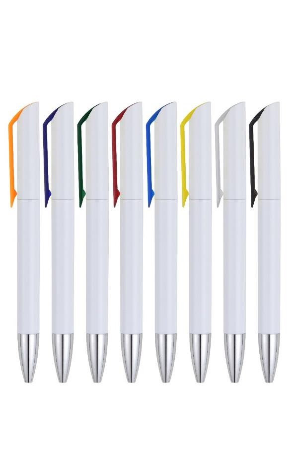 Stylo plastique bombardier avec clip métallique