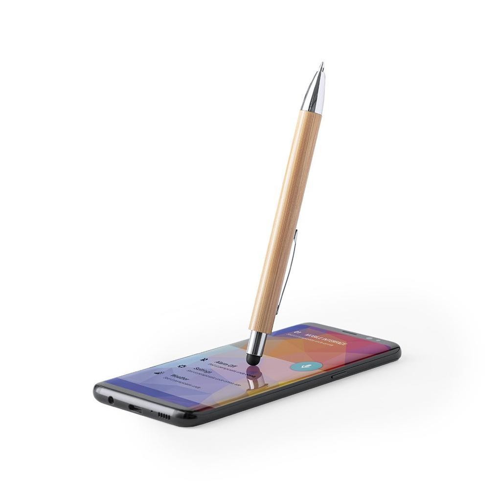 Stylo eco metal en bois avec tactile