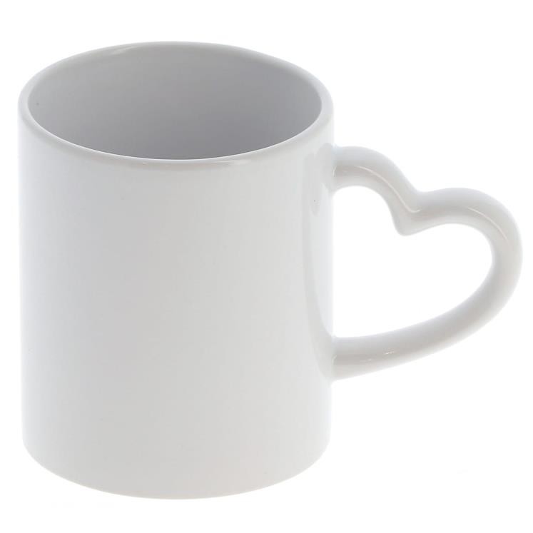 Mug porcelaine poignet cœur