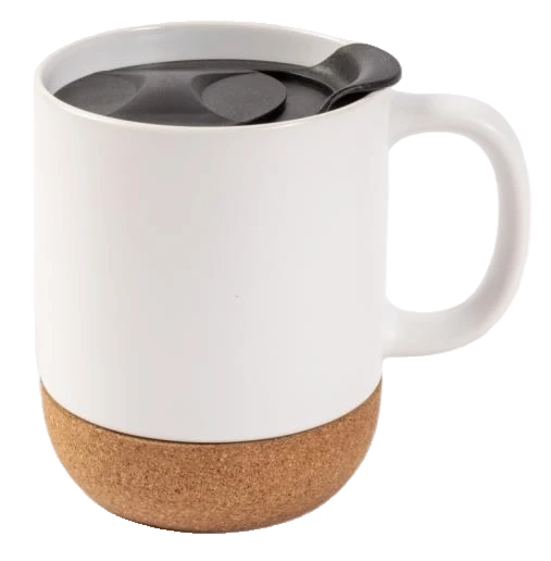 Mug en porcelaine Blanc pour sublimation avec socle en liège