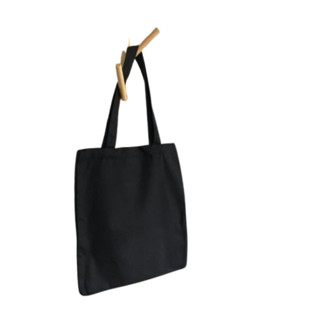 Sac en toile de coton A4 noir