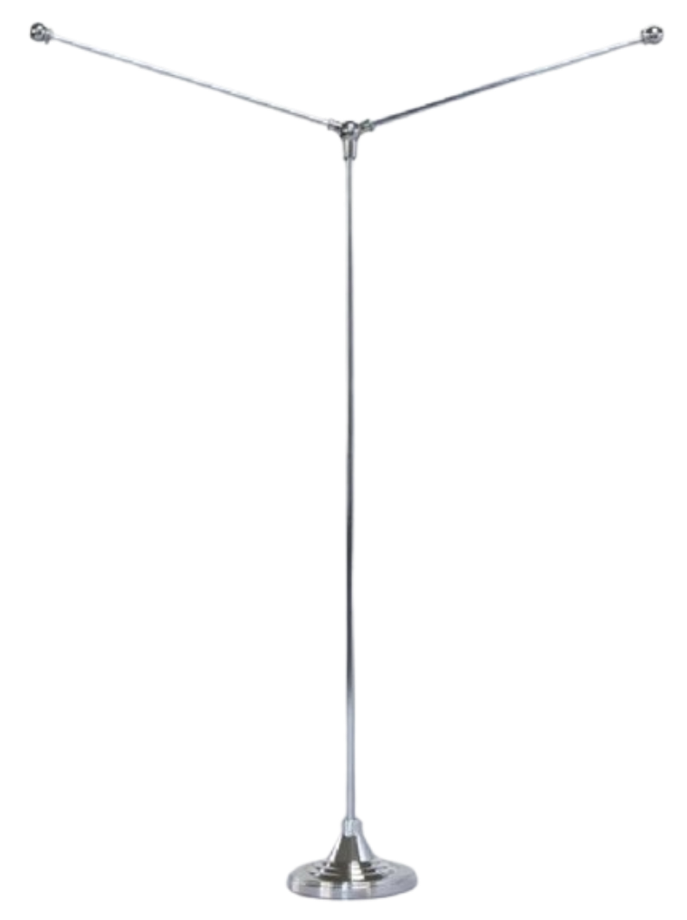 SUPPORT DRAPEAU CRISTAL 2 TIGES