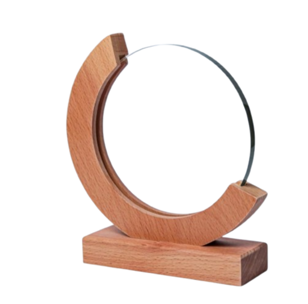 Trophée socle bois rond 20x18cm