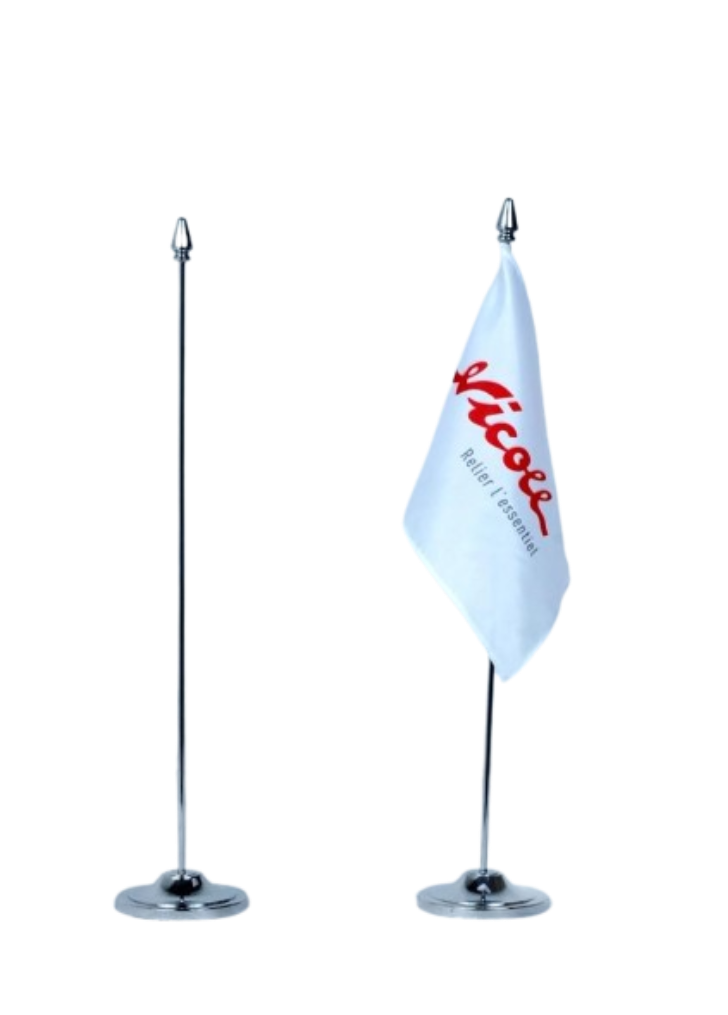 Support drapeau metal 40cm avec 1 tige