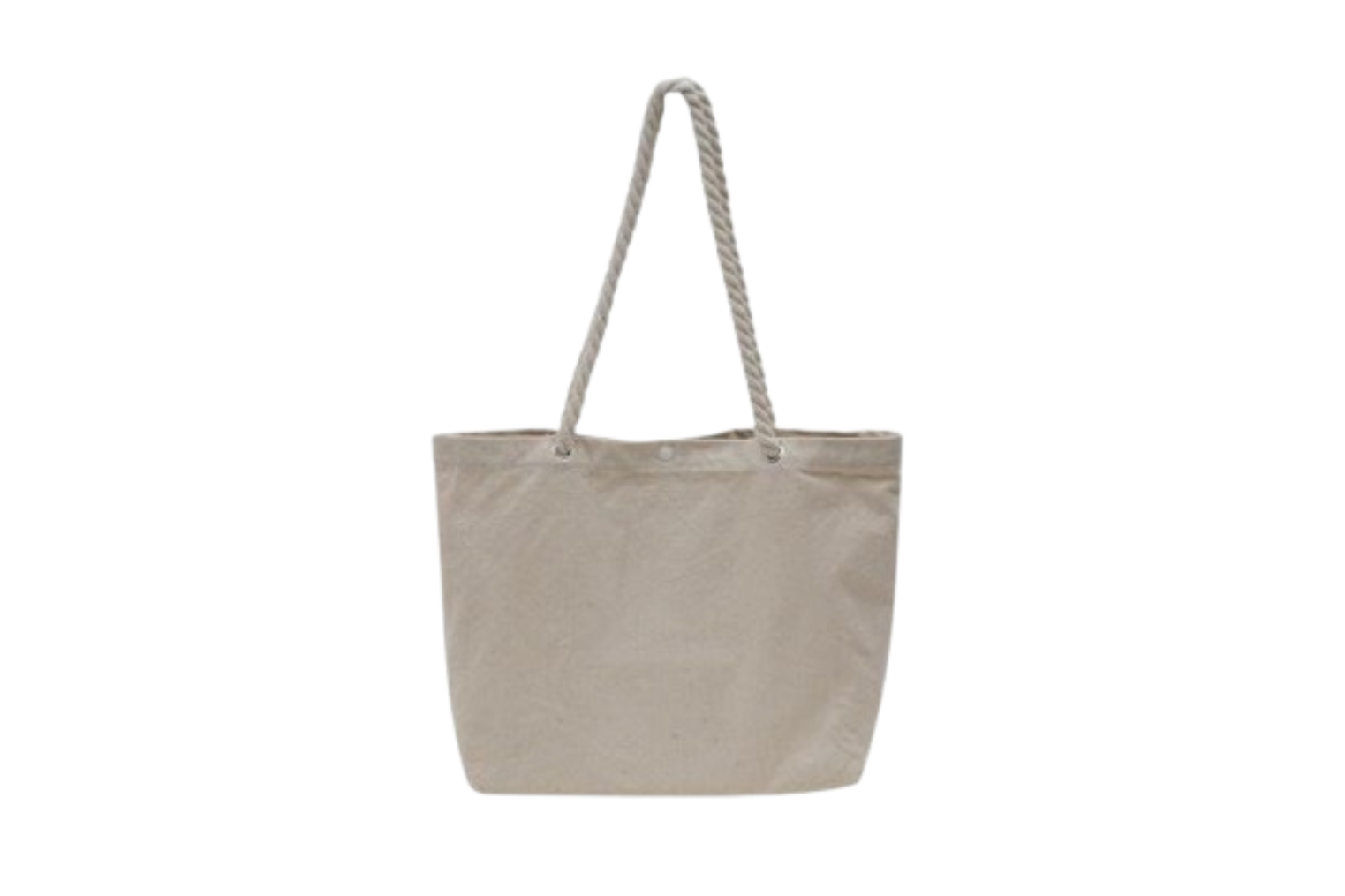 Sac en tissu coton toile beige avec bouton