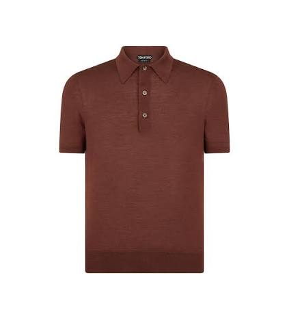 Polo Premium en Maille Fine - Marron Chocolat / Brique