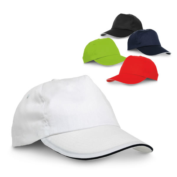 Casquette Canvas 5 Panneaux avec Liseré Sandwich Contrasté