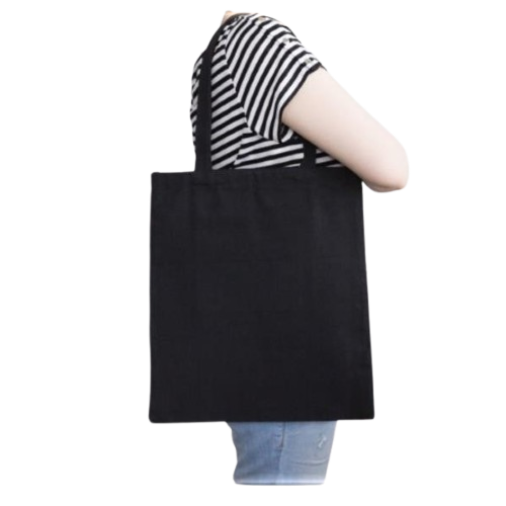 Sac en toile de coton A4 noir
